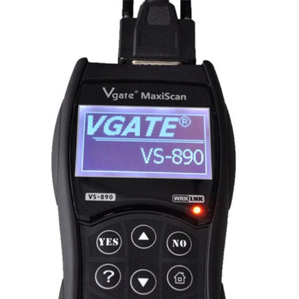 Vgate Scanner for Everyday Vehicle Diagnostics and Maintenance handheld VS-890 displaying code read screen for garage use