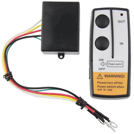 12V Electric Winch Wireless Controller For Easy Remote Winching remote and receiver set with handheld transmitter and wiring harness