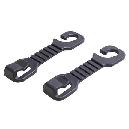 Plastic Car Seat Back Bottle And Bag Holder Hook For Backseat Use - pair of black plastic seatback hooks for hanging bottles and bags