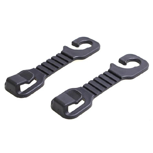 Plastic Car Seat Back Bottle And Bag Holder Hook For Backseat Use - pair of black plastic seatback hooks for hanging bottles and bags