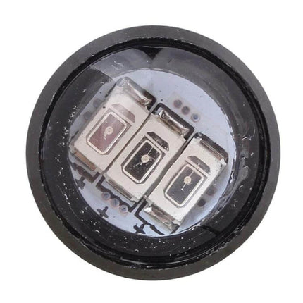 Eagle Eye White LED Daytime Running Light 2 Pack For Vehicles close-up of round LED module showing three SMD chips in black housing