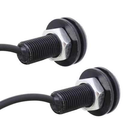 Eagle Eye White LED Daytime Running Light 2 Pack For Vehicles - compact waterproof LED mount pair for daytime running, brake and backup lighting