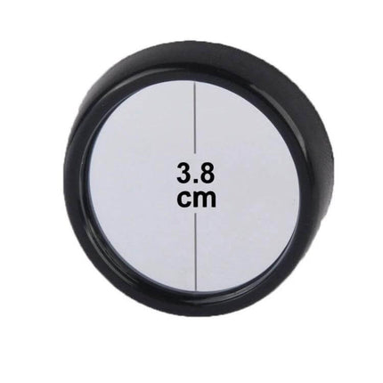 Set of 2 Black Wide Angle Adjustable Car Rear View Mirrors - 3.8cm convex round blind spot mirror pair, black frame