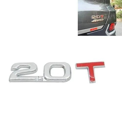 Chromed Metal 3D Emblem Sticker for Car Displacement Identification