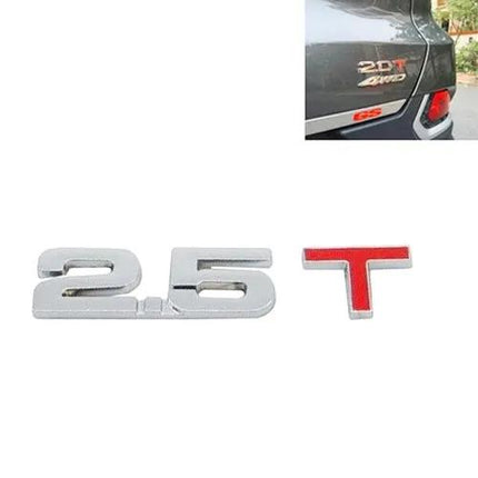 Chromed Metal 3D Emblem Sticker for Car Displacement Identification