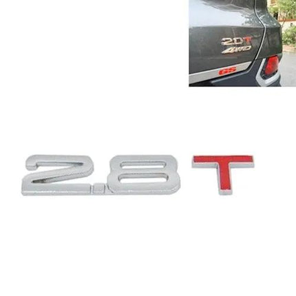 Chromed Metal 3D Emblem Sticker for Car Displacement Identification