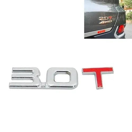 Chromed Metal 3D Emblem Sticker for Car Displacement Identification