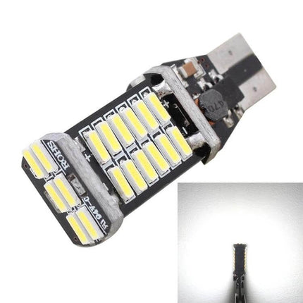 Pack Of 2 White LED Car Backup Lamps For Safe Parking - dual LED board backup light for improved rear visibility and night parking