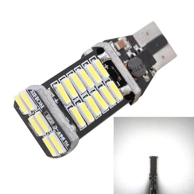 Pack Of 2 White LED Car Backup Lamps For Safe Parking - dual LED board backup light for improved rear visibility and night parking