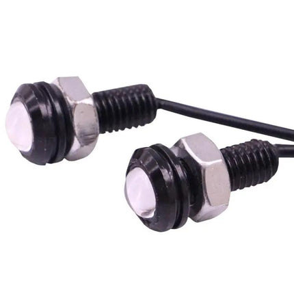 Two Pack Waterproof Eagle Eye White LED Lights For Vehicles, 60cm Cable