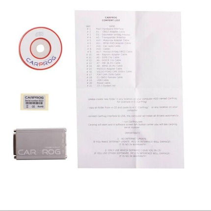 Carprog Tool for Everyday Car Repair and Maintenance Tasks - kit with CD, module, adapter and manual for ECU, immobilizer and airbag resets
