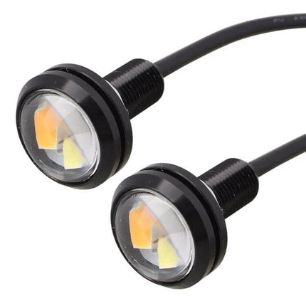 Eagle Eye Car Steering Light Dual Color White Yellow Daytime Running compact LED dual-color white and yellow steering/daytime running/fog lights