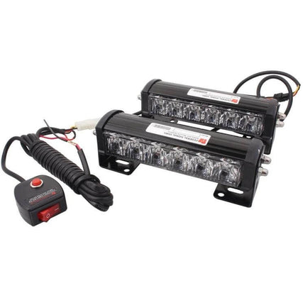 Car Warning Light 6 Inch For Everyday Emergency Driving Safety - compact 12V dual LED strobe kit with wired controller for roadside signaling