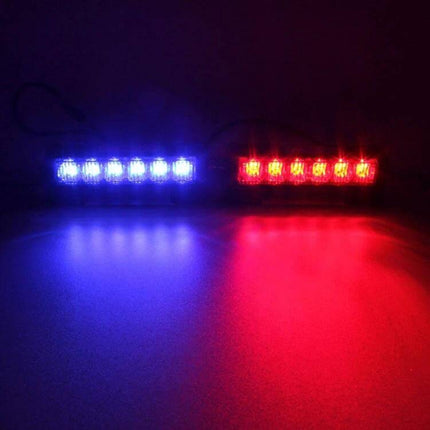 Car Warning Light 6 Inch For Everyday Emergency Driving Safety - red and blue LED compact 12V roadside warning light mounted on surface