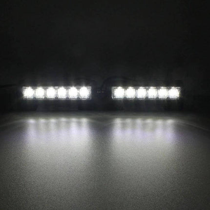 Car Warning Light 6 Inch For Everyday Emergency Driving Safety - bright 12V LED bar mounted on vehicle demonstrating roadside visibility