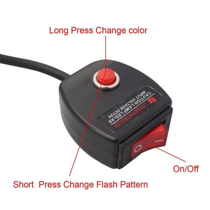Car Warning Light 6 Inch For Everyday Emergency Driving Safety — compact 12V controller with color/flash button and on/off switch for roadside use