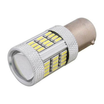 White LED Car Bulb For Parking Lights And Turn Signals bright plug-and-play replacement showing LED array and metal base