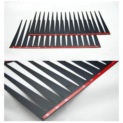 Etle Decorative Vehicle Eyelashes Set for Cars, 2 Pieces - black peel-and-stick car headlight eyelashes shown on white background