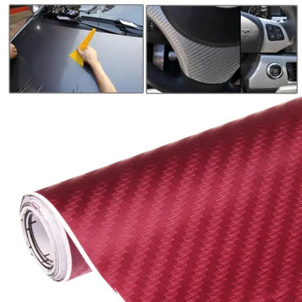 3D Carbon Fiber PVC Car Decoration Sticker, 127cm x 50cm | Syndmart