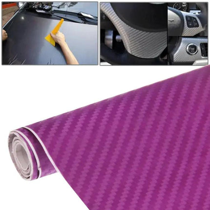 3D Carbon Fiber PVC Car Decoration Sticker, 127cm x 50cm | Syndmart