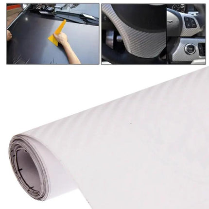 3D Carbon Fiber PVC Car Decoration Sticker, 127cm x 50cm | Syndmart