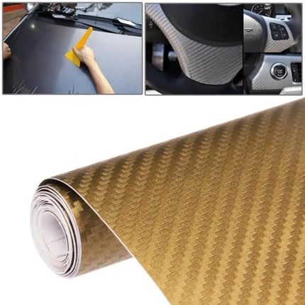 3D Carbon Fiber PVC Car Decoration Sticker, 127cm x 50cm | Syndmart