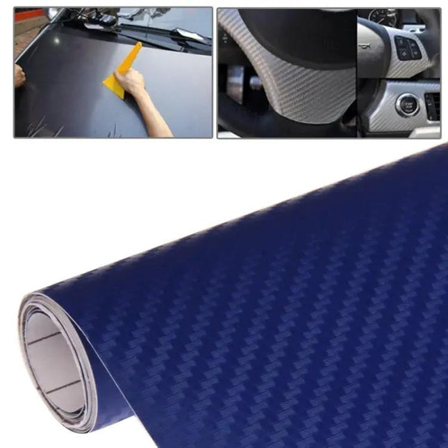 3D Carbon Fiber PVC Car Decoration Sticker, 127cm x 50cm