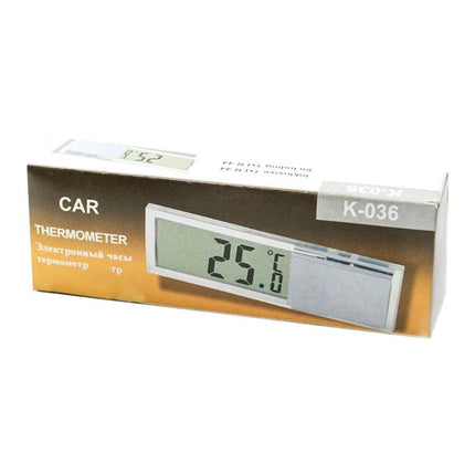 Car Thermometer for Monitoring Temperature on Daily Drives - LCD dashboard/windshield display showing 25°C for daily comfort control