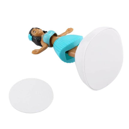 Solar Powered Bobble Head Dancing Car Ornament - Hula Princess playful turquoise hula girl dash ornament with adhesive pad