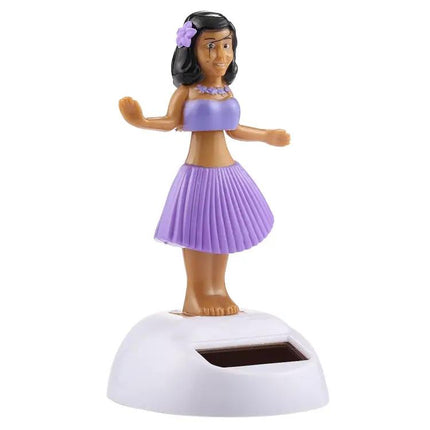 Solar Powered Bobble Head Dancing Car Ornament - Hula Princess