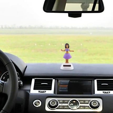 Solar Powered Bobble Head Dancing Car Ornament - Hula Princess