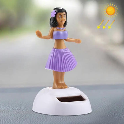 Solar Powered Bobble Head Dancing Car Ornament - Hula Princess