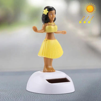 Solar Powered Bobble Head Dancing Car Ornament - Hula Princess