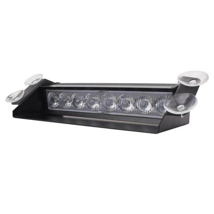 Car Emergency Dash Strobe Light With Three Modes For Vehicle Safety – 8-LED dash strobe with cigarette lighter plug and suction mounts for windshield/dash