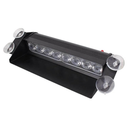 Car Emergency Dash Strobe Light With Three Modes For Vehicle Safety mounted on dash with 8 LEDs and suction cups, 12V cigarette lighter plug, weather-resistant