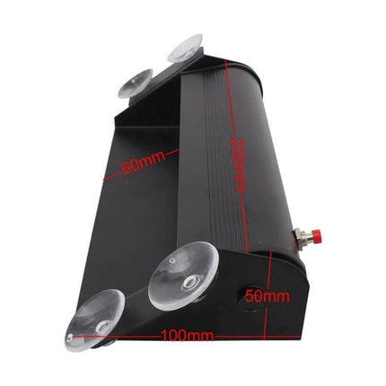 Car Emergency Dash Strobe Light With Three Modes For Vehicle Safety - 8 LED dash mount with suction cups and cigarette lighter plug, compact measurements