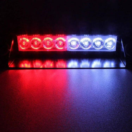 Car Emergency Dash Strobe Light With Three Modes For Vehicle Safety red and white 8-LED dash strobe plugged into 12V cigarette lighter