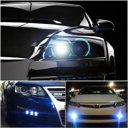 Ice Blue LED Daytime Running Lights For Vehicles, 2 Pack, 22.5mm