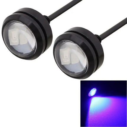 Ice Blue LED Daytime Running Lights For Vehicles, 2 Pack, 22.5mm