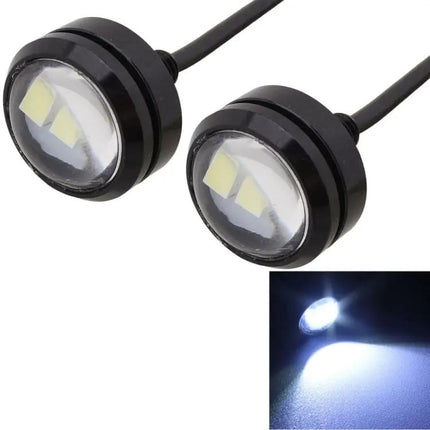 Ice Blue LED Daytime Running Lights For Vehicles, 2 Pack, 22.5mm