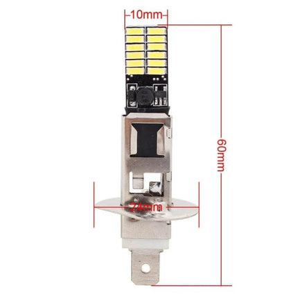 Two Pack Car Clearance Lights, 12V White, Easy Install LED clearance/plate bulb with 60mm length and 10mm head dimensions