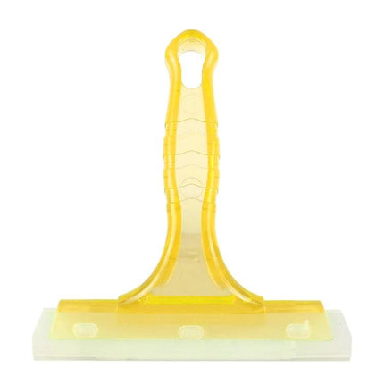 Car Window Glass Wiper with Non-Slip Handle for Easy Cleaning – yellow handheld squeegee for streak-free windows, windshields and mirrors