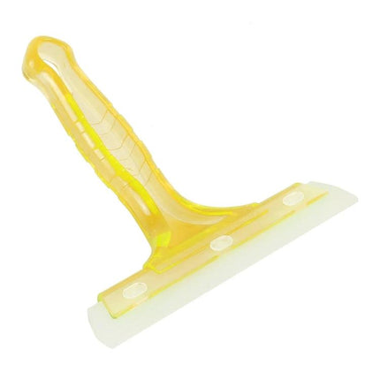 Car Window Glass Wiper with Non-Slip Handle for Easy Cleaning – yellow handheld squeegee for streak-free car windows and mirrors