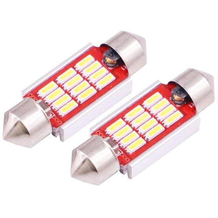 License Plate Reading Lights 36mm For Cars Everyday Use - pair of 36mm LED license plate reading lights, aluminum alloy, CAN bus compatible, easy install