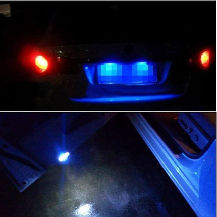 Car License Plate Lights 39mm CANBUS LED Bulbs 2 Pack - bright blue license plate and interior car illumination, plug-and-play replacement
