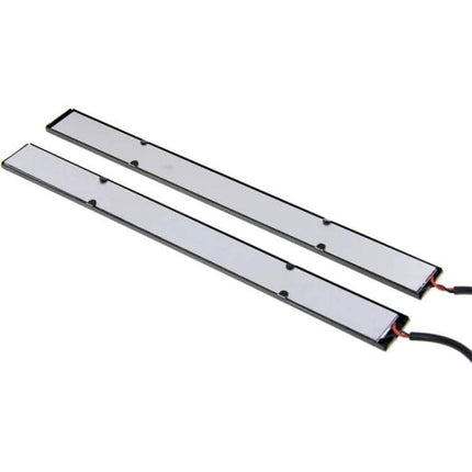 Blue DRL LED Light Bar for Cars, 2-Pack Waterproof Daytime Running Lights - slim aluminum COB LED daytime running lights set