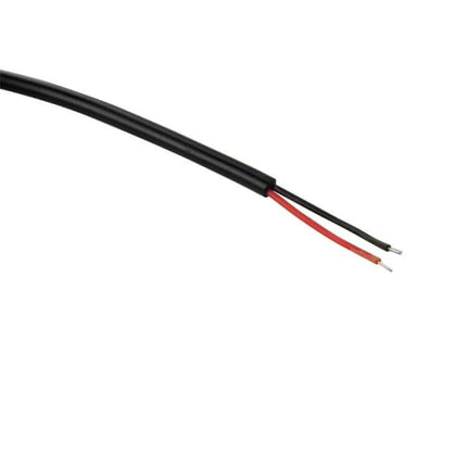 Blue DRL LED Light Bar for Cars, 2-Pack Waterproof Daytime Running Lights - close-up of black power cable with red and black wires for DRL installation