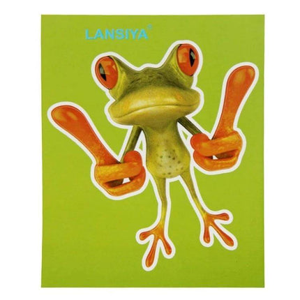 Frog Pattern Car Sticker for Vehicle Decoration, 15.5x12.5 cm - green frog vinyl decal for car doors, hoods, bumpers