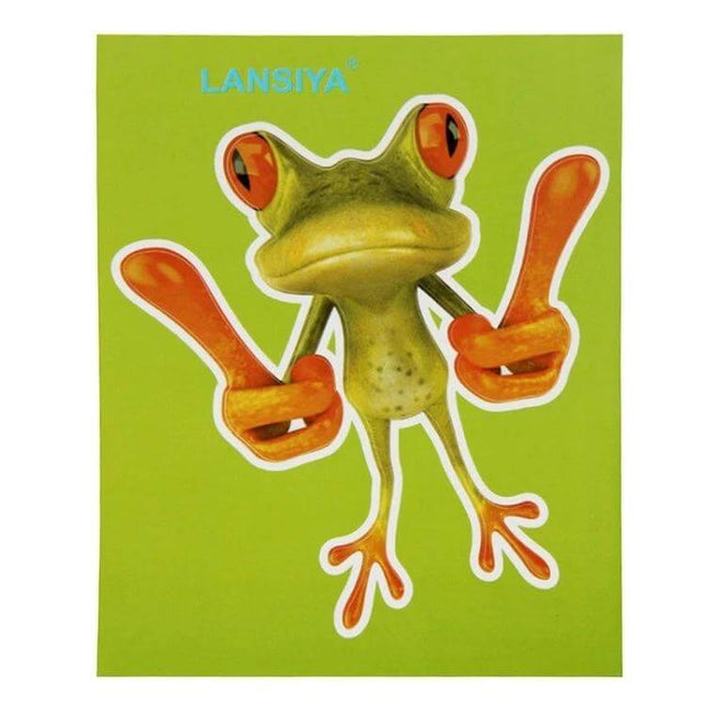 Frog Pattern Car Sticker for Vehicle Decoration, 15.5x12.5 cm - green frog vinyl decal for car doors, hoods, bumpers