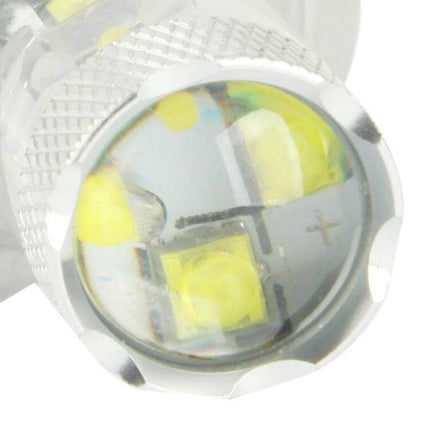 White LED Fog Light For Vehicles With Easy Install compact 60W daytime-white lens close-up showing LEDs and metal housing